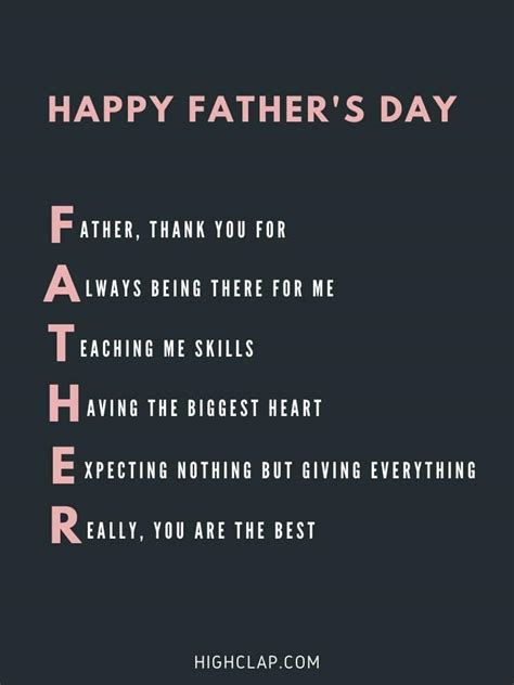 Father's Day Poem Ideas