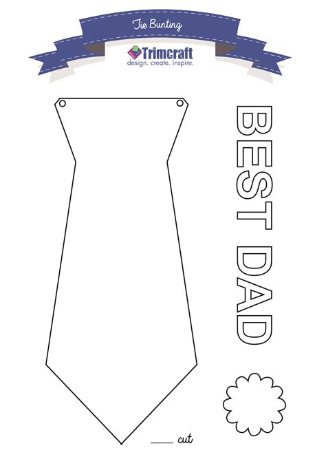 Father's Day Tie Template Printable Design Ideas