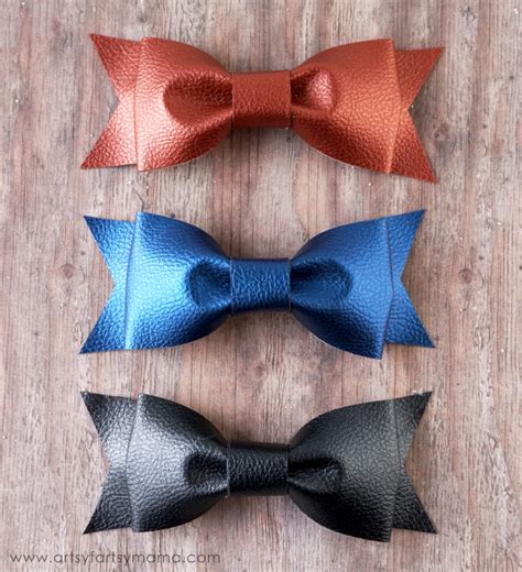 Faux leather bow accessories