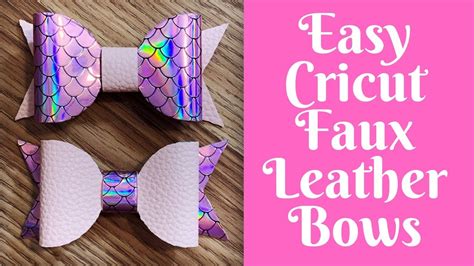 Faux leather bow crafts