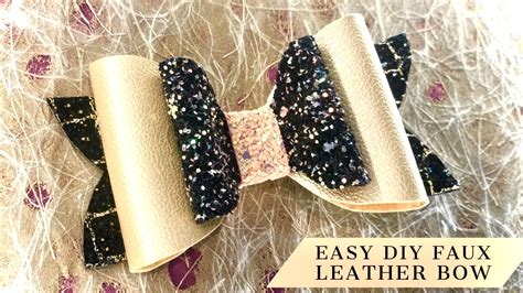 Faux leather bow tutorials