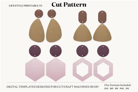 Faux Leather Earring Templates