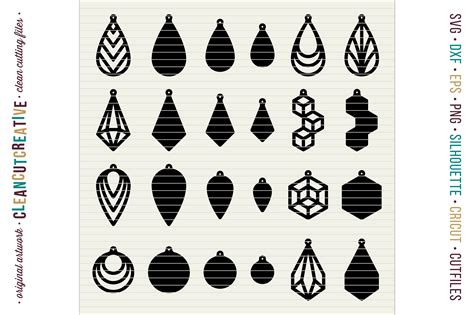 Faux Leather Earring Template 3