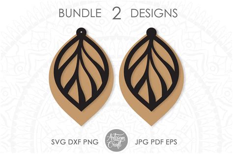 Faux Leather Earrings Templates