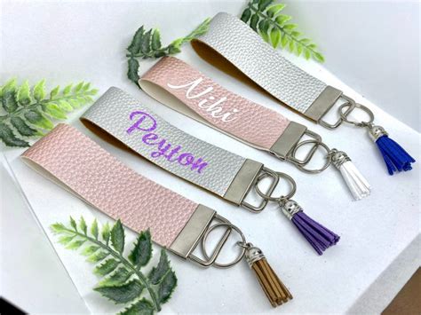 Faux Leather Keychain Ideas