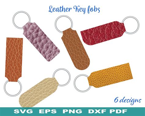 Faux Leather Keychain Template 1