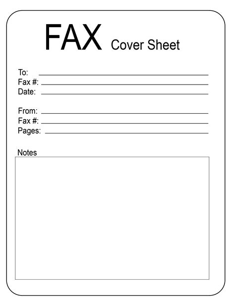 Fax Cover Page Template