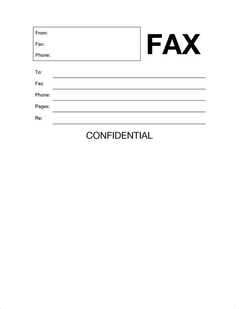 Fax Cover Page Templates