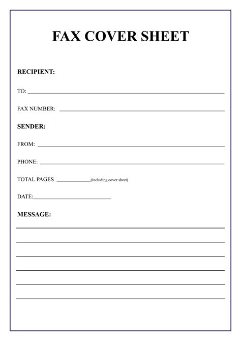 Fax Cover Sheet Template 1