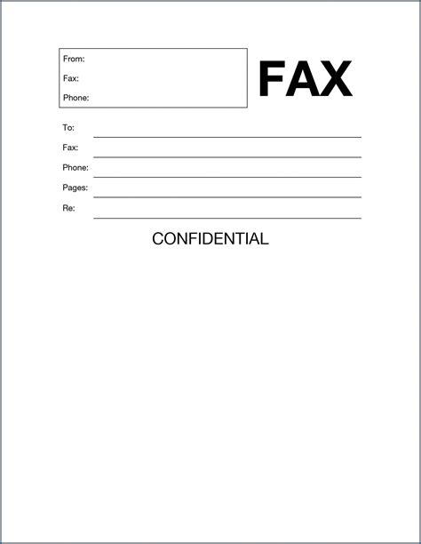 Example of Fax Cover Sheet Template in Word