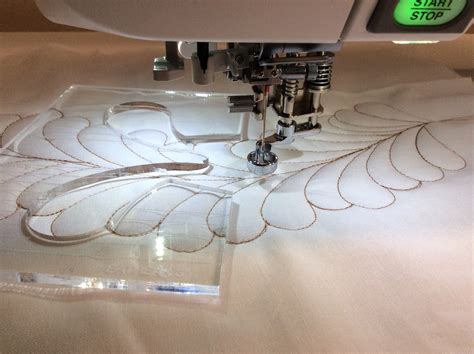 Feather machine quilting template