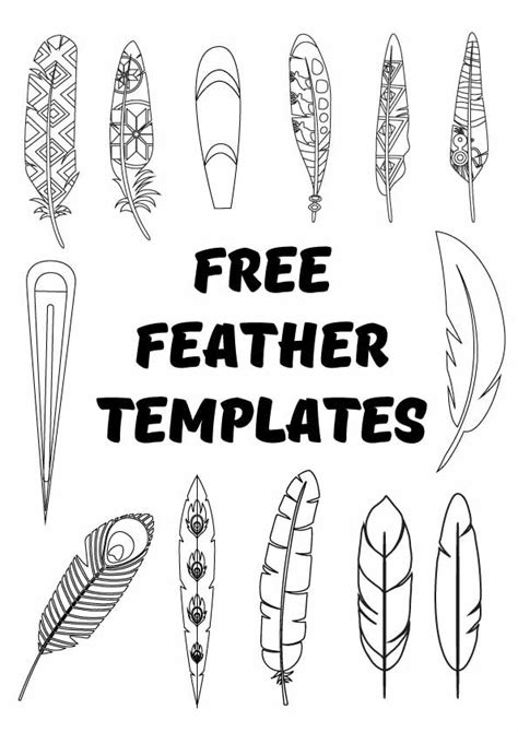 Feather Stencil Template 1