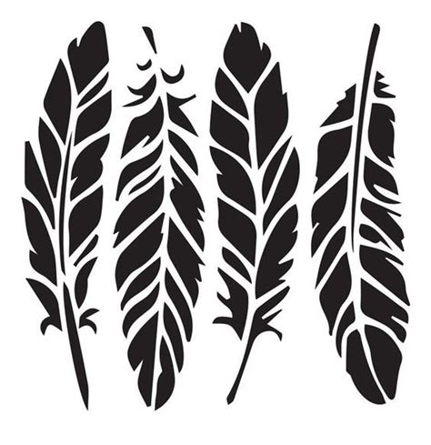 Feather Stencil Template 5