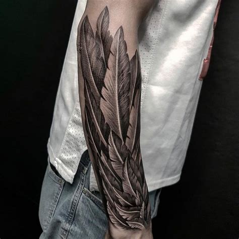 Feather tattoo designs for men