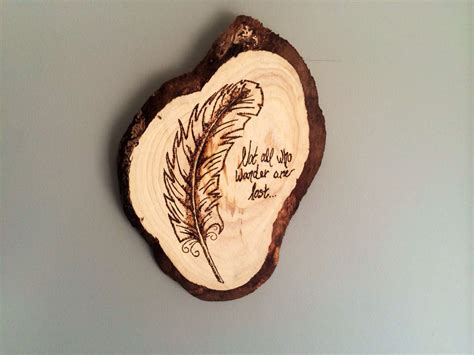 Feather Design for Wood Burning