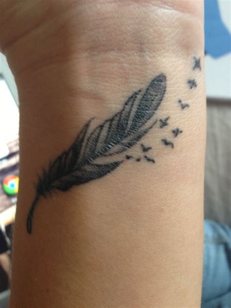 Feather Wrist Tattoo Designs