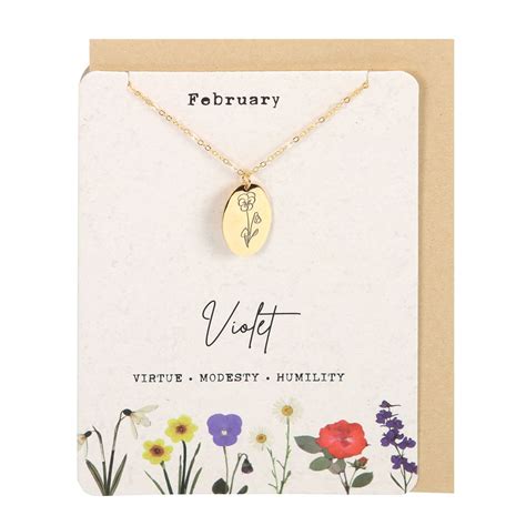 February birth flowers jewelry