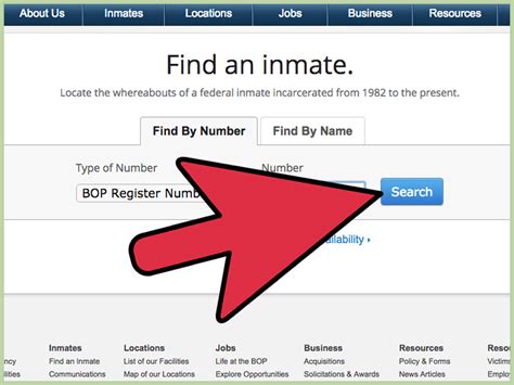 Federal inmate search database