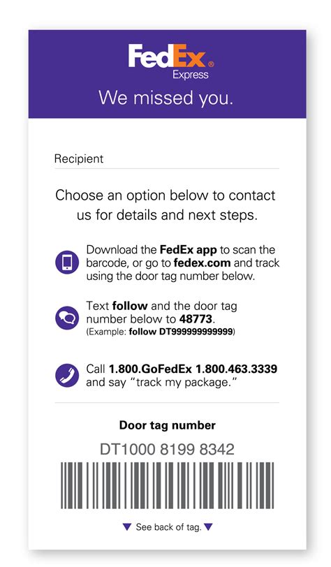 Fedex Door Tag Template Example 1