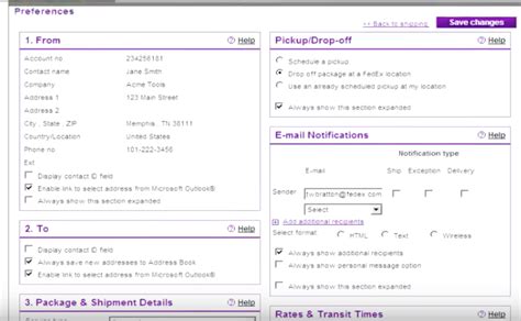 FedEx Ship Manager Software Screenshot