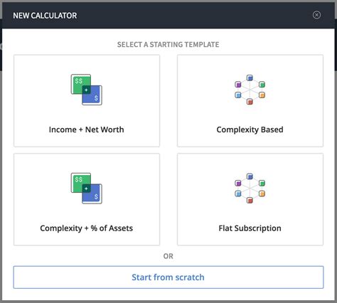 Fee calculator template