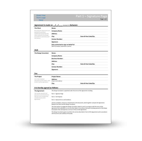 Fee Proposal Template for Small Projects