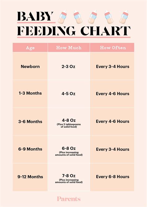 Feeding schedule