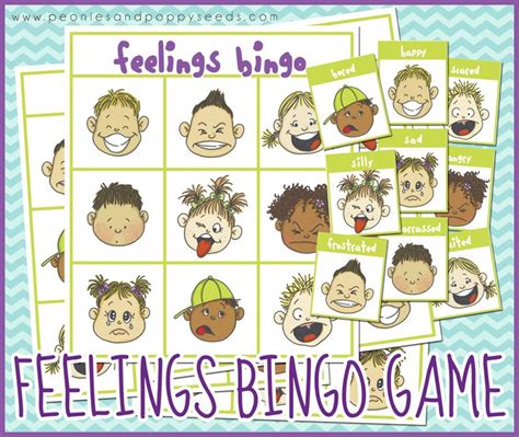 Feelings Bingo Activities for Kids