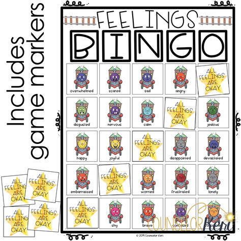 Feelings Bingo Game Ideas