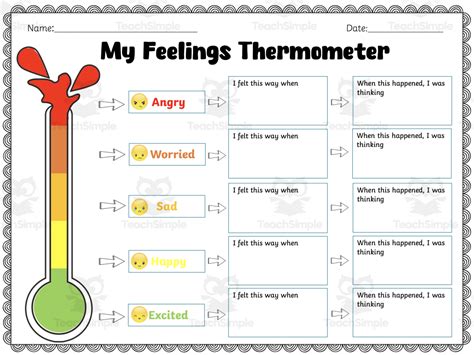 Feelings Thermometer Printable