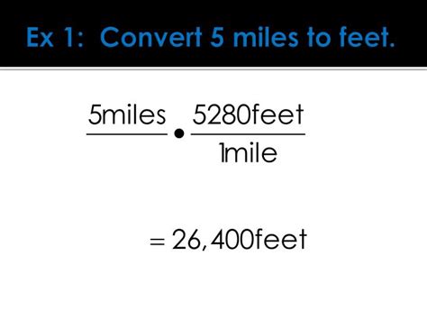 Converting feet to miles