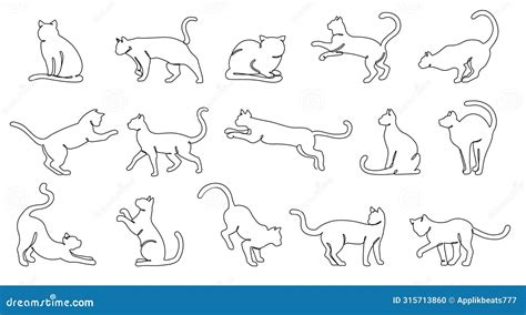 Feline outline with geometric shapes