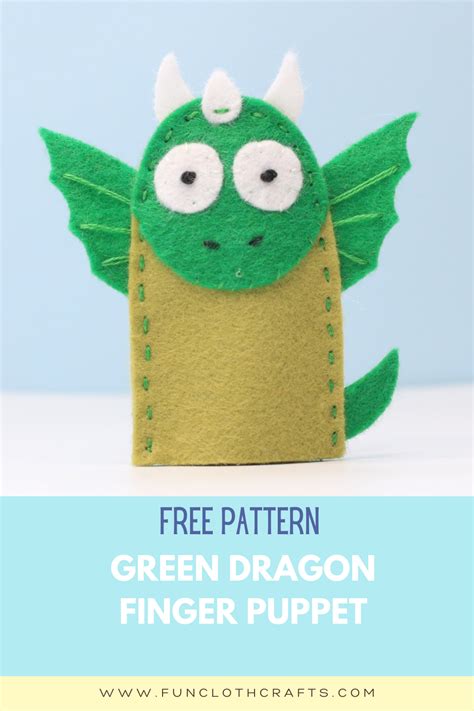 A felt Chinese dragon puppet