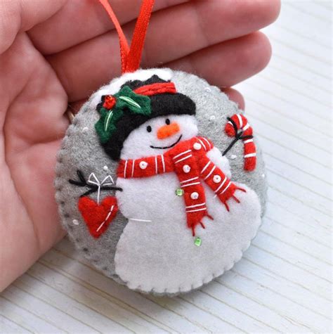 Felt Snowman Ornament