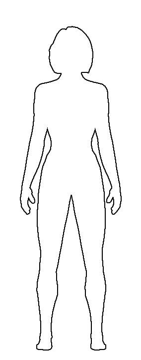 Female body outline printable template