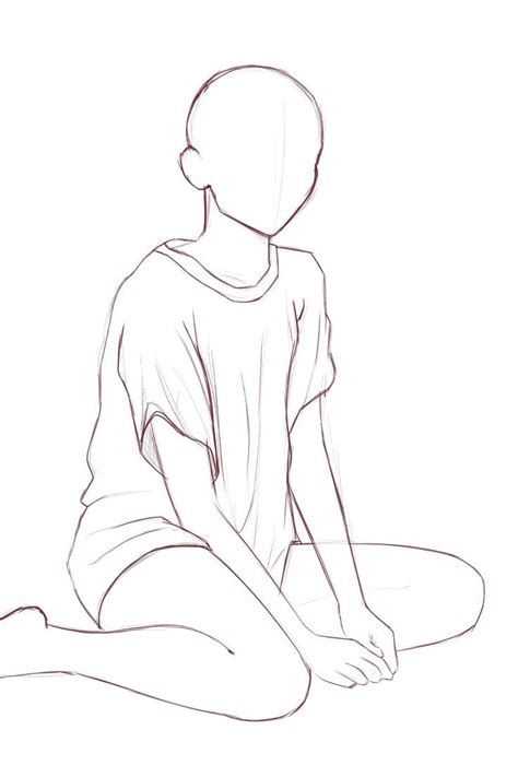 Female Body Sitting Template