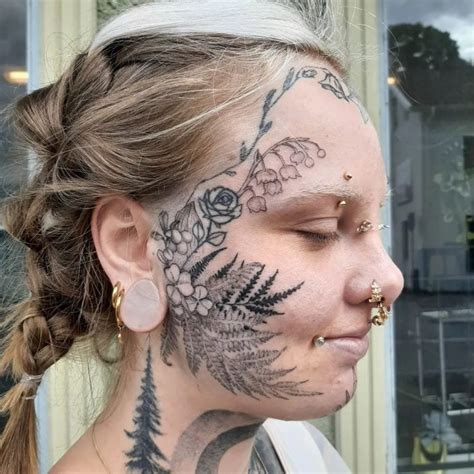 Female face tattoo ideas