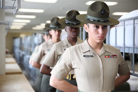 Female recruits in the Marine Corps