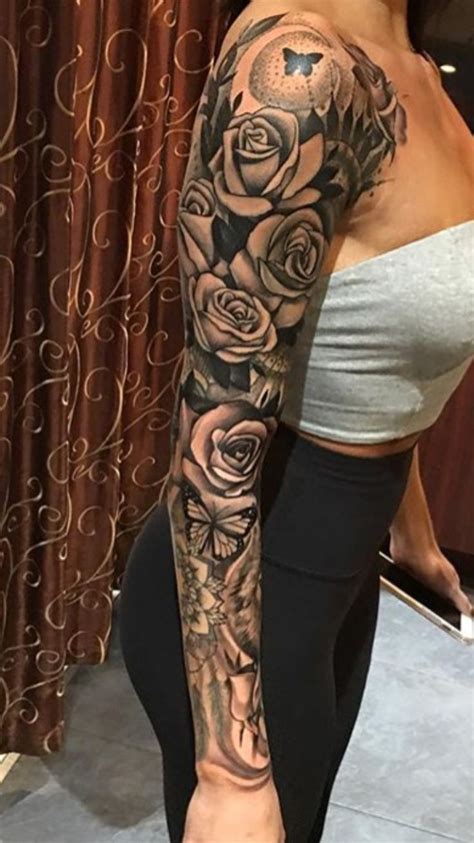 Female sleeve tattoos