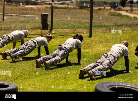 Female Soldiers Performing Push-Ups