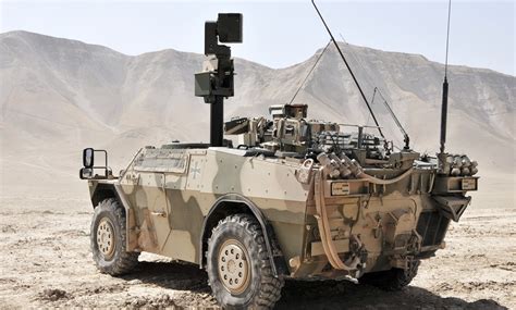 Fennek reconnaissance vehicle in desert terrain