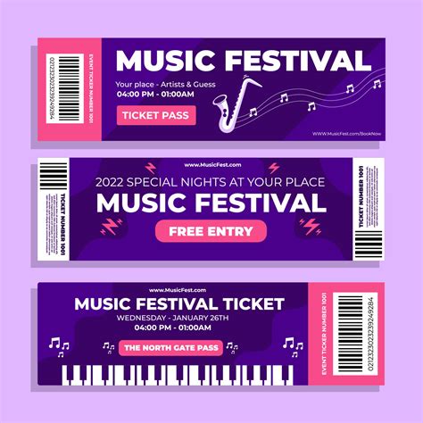 Festival Ticket Template