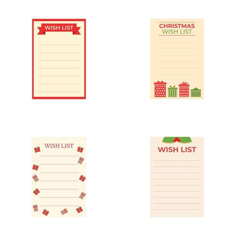 Festive Christmas Wish List Template