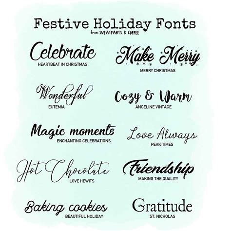 Festive Fonts Example 2