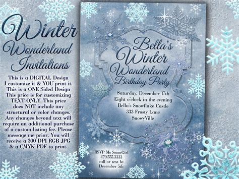 Festive Snowflake Invitation