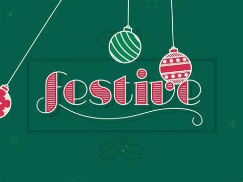 Festive typography letterpress design