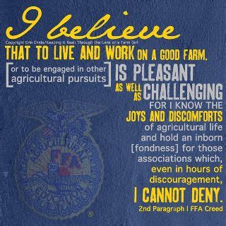 FFA Creed inspirational quote