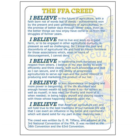 FFA Creed Printable Inspiration