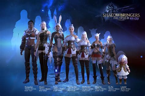 FFXIV Character Creation Race Comparison