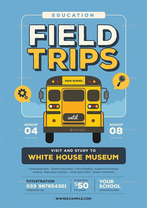 Field Trip Flyer Template Design Ideas